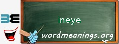 WordMeaning blackboard for ineye